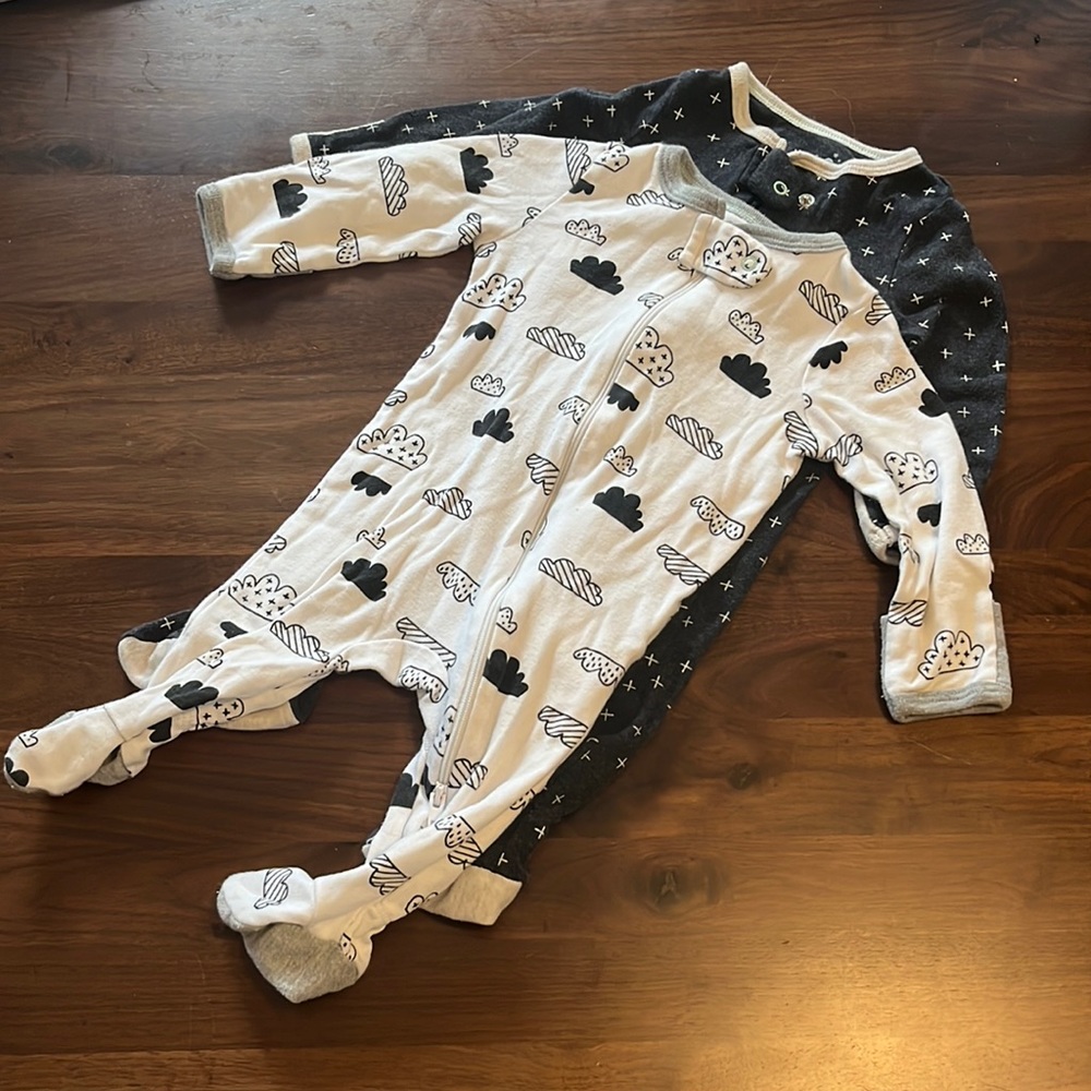 Cloud Island 0-3 mo Footie Bundle